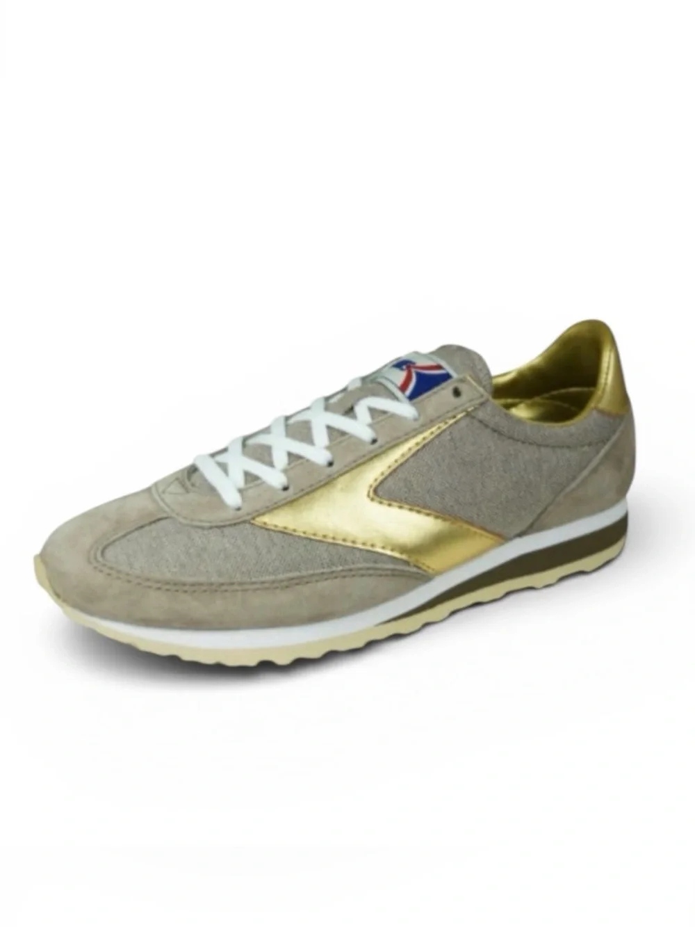 Brooks “Vanguard” Heritage Collection Running Shoe in Beige & Gold Size 8
